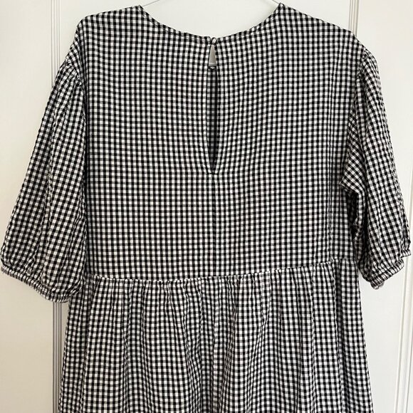 Monki Black and White Gingham Dress | Size Medium - Picture 6 of 10